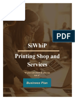 Siwhip Printing Shop and Services: Business Plan