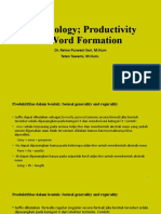 Morphology Productivity of Word Formation