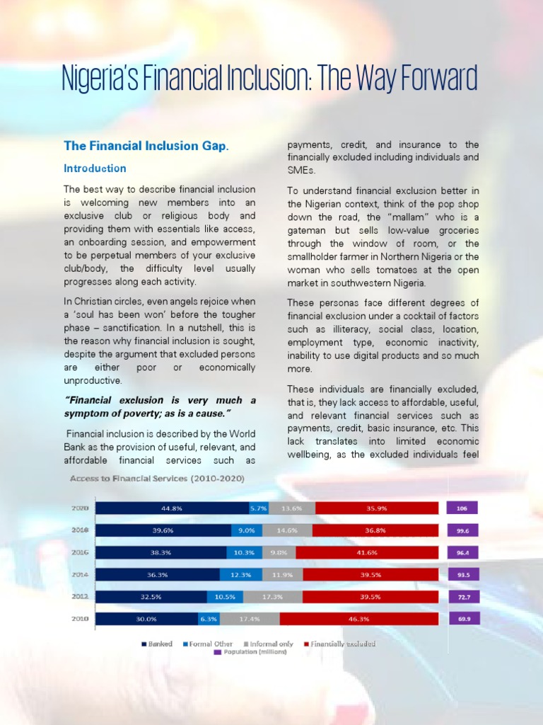 Closing Nigeria's Financial Inclusion Gap | PDF | Financial Inclusion ...