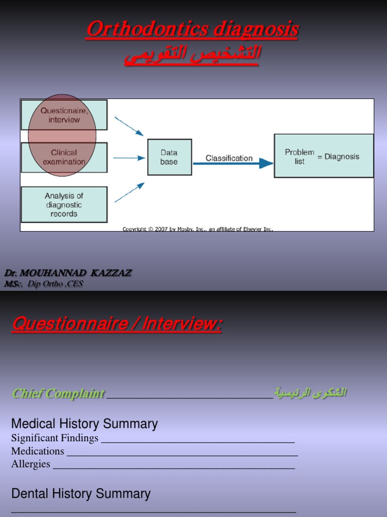 Orthodontics Diagnosis | PDF | Tooth | Dental Anatomy
