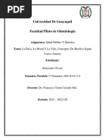 La Ética, La Moral y La Vida, Conceptos de Bioetica Según Varios Autores
