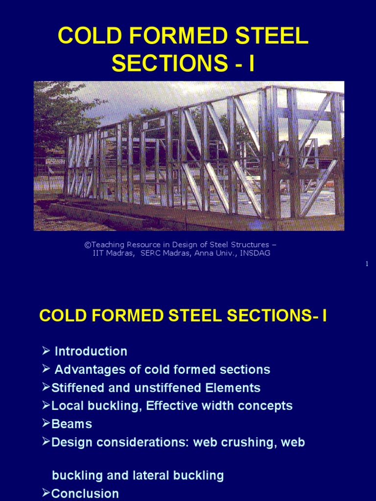 Cold Formed Steel Sections - I | PDF | Buckling | Beam (Structure)