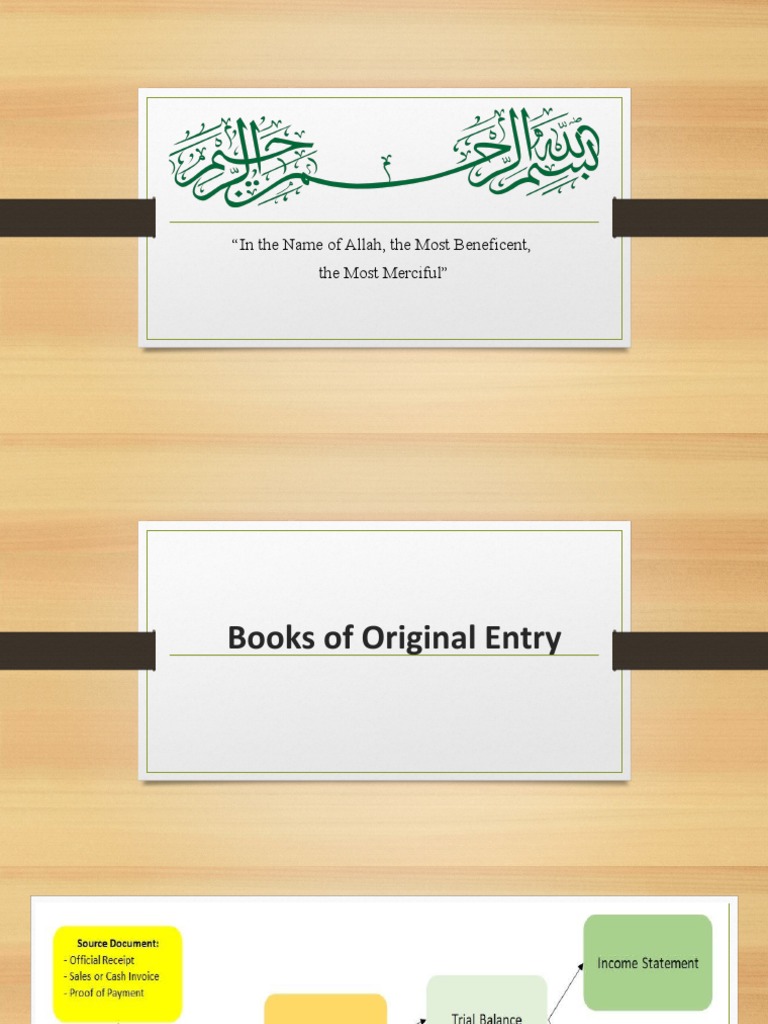 Books of Original Entry PDF