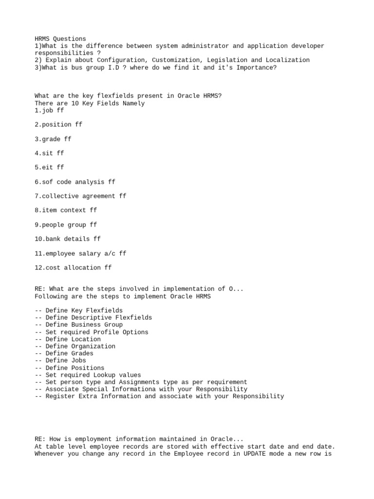 Interview Q | PDF | Employment | Information Technology