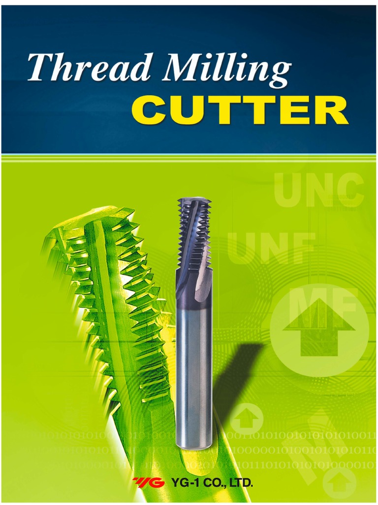 YG1 Thread Mills PDF Machining Mechanical Engineering
