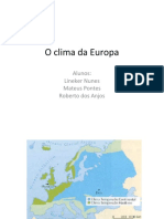 O Clima Da Europa