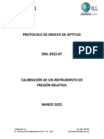 Calibración de instrumento de presión relativa