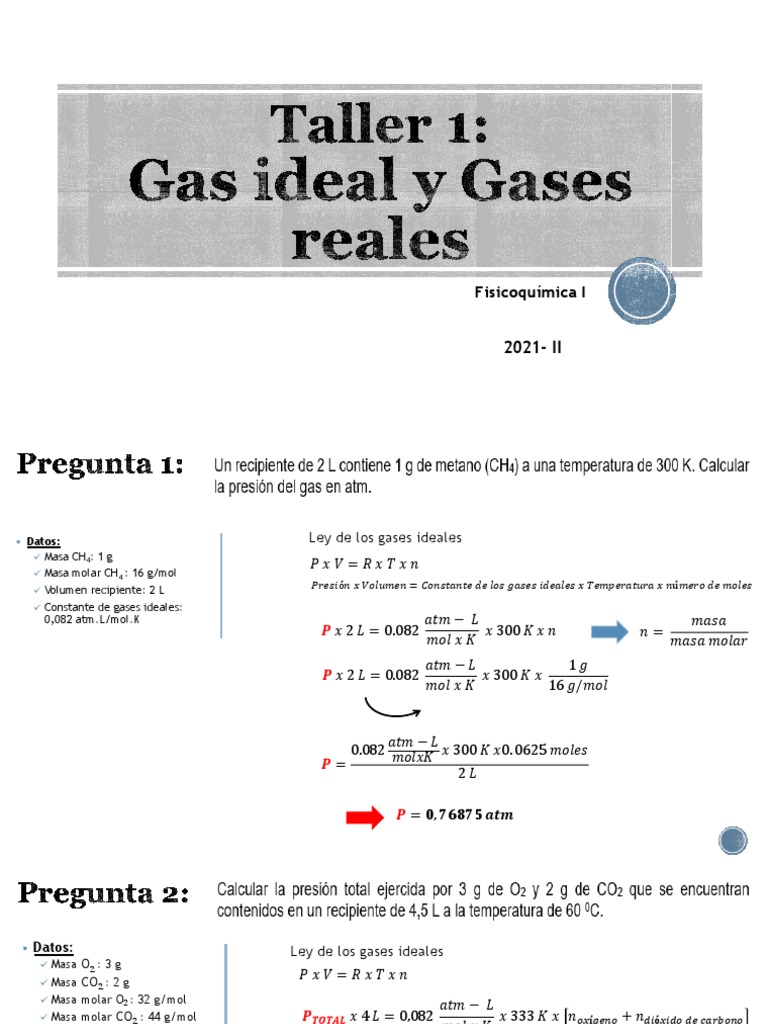Ley de Gases Ideales y Constante R | PDF | Gases | Mole (Unidad)