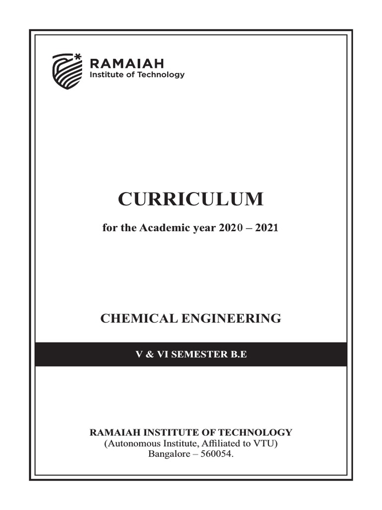 V VI+Sem+Chemical+Syllabus+2020 2021 | PDF | Cracking (Chemistry ...