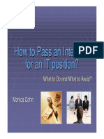 How To Pass An Interview For An IT Position?