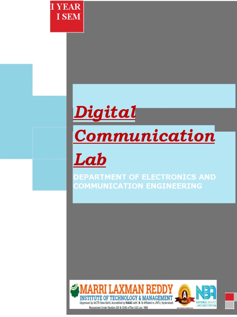 Digital Communication Lab Department of Electronics and Communication