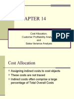 Cost Allocation, Customer Profitability Analysis, and Sales-Variance Analysis