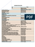 Calendario Escolar 2022