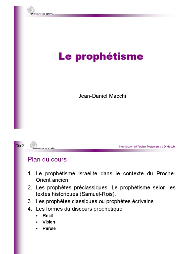 Types de prophètes dans la Bible | PDF | Prophète | Dieu