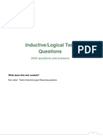 Inductive/Logical Test Questions: (With Questions and Answers)