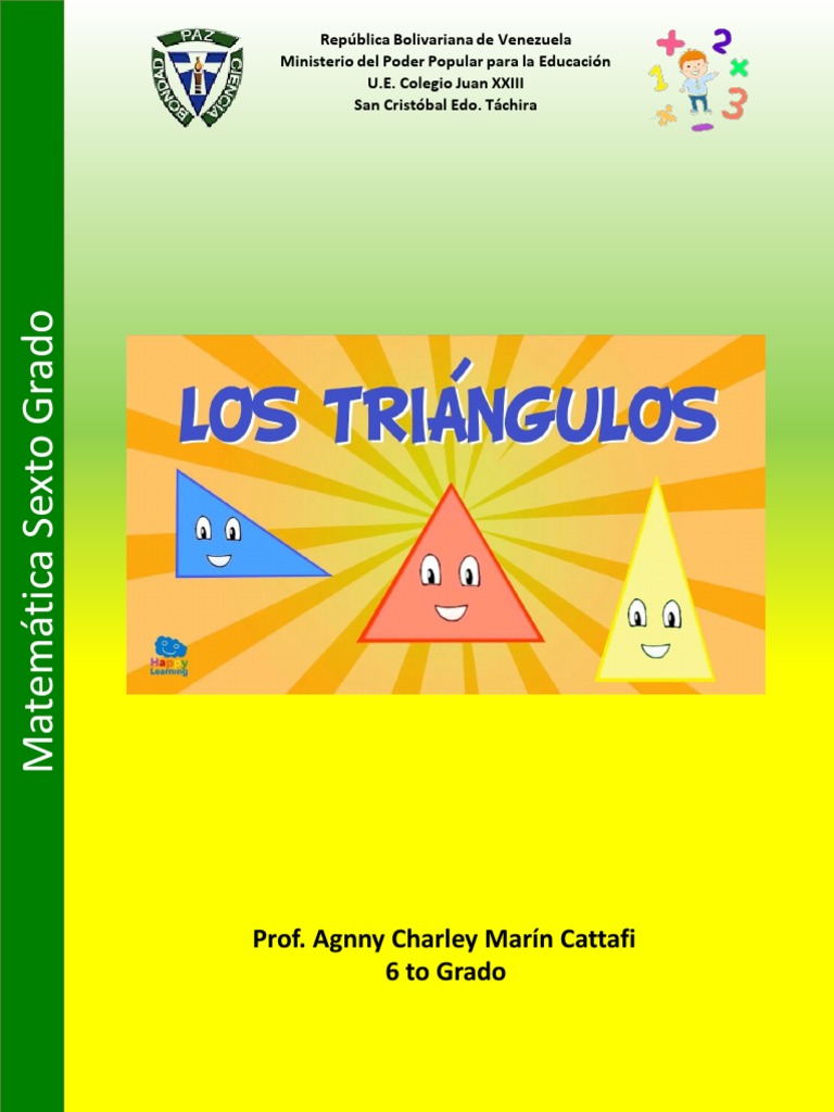 Presentación Triangulos 6TO GRADO | PDF | Triángulo | Geometría Elemental