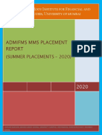Admifms Mms Placement: (Summer Placements - 2020)