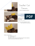 Crochet Cat Crown Pattern 3616