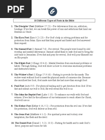 10 Different Types of Fasts in The Bible