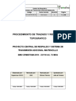 Replanteo topográfico central de respaldo