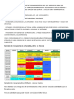 Para Elaborar Un Cronograma de Actividades Nos Tene Mos Que Preguntar