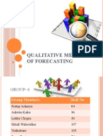 Qualitative Methods of Forecasting