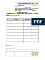 FT-SST-009 Formato de Registro de Votantes para Elección Del COPASST