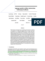 Training Language Models To Follow Instructions With Human Feedback