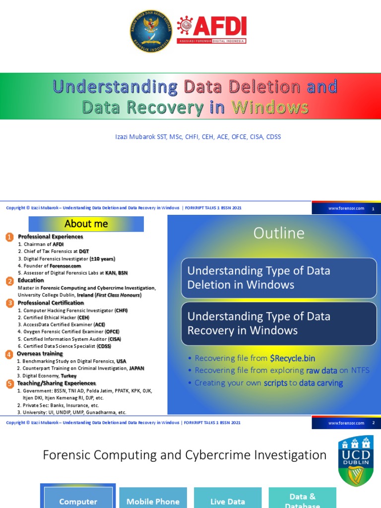 Understanding Data Deletion and Data Recovery in Windows | PDF ...