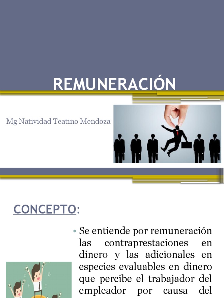 Concepto y Tipos de Remuneración | PDF | Salario | Derecho laboral