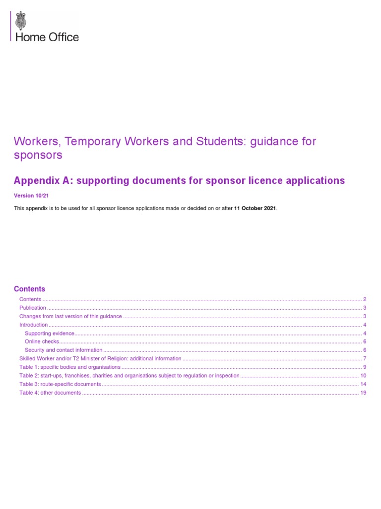 Workers, Temporary Workers and Students Guidance For Sponsors PDF