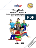 English: Quarter 3 - Module 1 Using Multimedia Resources in Oral Presentations