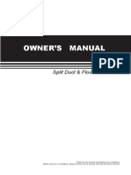 Owner'S Manual: Split Duct & Floor Air Conditioner