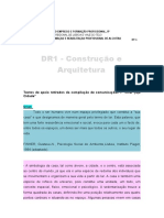 DR1 - Construção e Arquitetura: Textos de Apoio Retirados Da Compilação de Comunicações - "Viver (N) A Cidade" O Lar