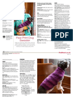 Paw Print Dog Sweater: Knitting