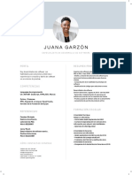 Juana Garzón: Resumen Profesional Perfil