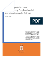 Plan Igualdad Empleados y Empleadas Del Ayto. Daimiel 2020-2023