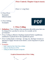 1-Price Ceiling Examples Effectiveness (Short Run vs. Long Run) 2 - Price Floor Examples Effectiveness 3 - Price Setting Examples