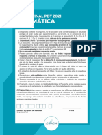 Ensayo Final PDT 2021 - Matemática