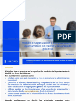Modulo 3: Organización y Competencias Del Ayuntamiento de Madrid y Sus Áreas de Gobierno