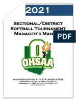 Sectional/District Softball Tournament Manager's Manual: Ohio High School Athletic Association