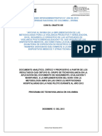 Documento analítico, crítico y propositivo implementación AMFE 2013