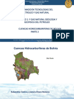 Cuencas Hidrocarburíferas de Bolivia: Subandino Centro y Llanura Chaco-Beniana