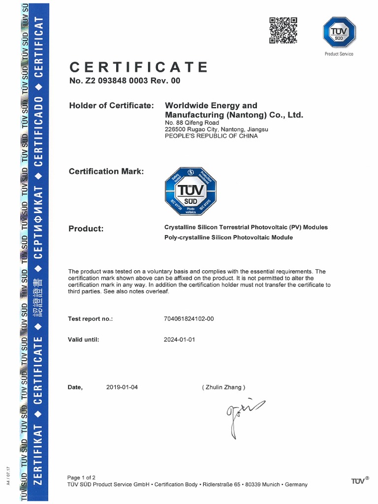 As 6p As 6p30 Certificado | PDF