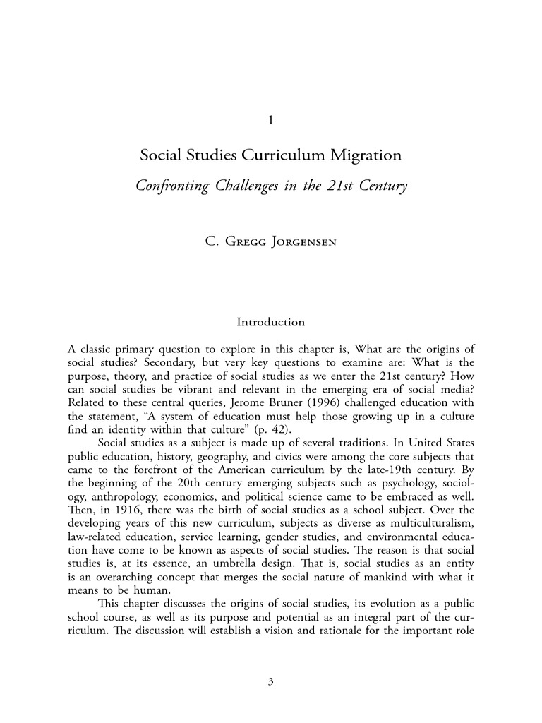 Evolution of Social Studies Curriculum | PDF | John Dewey | Curriculum