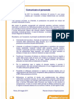 Comunicato Al Personale Su Clausola Elastica e Fac Simile Accordo