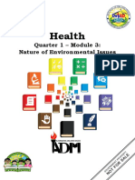 Health: Quarter 1 - Module 3: Nature of Environmental Issues