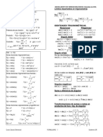 Formulario Cálculo Diferencial