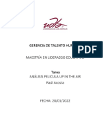 Análisis de la película Up in the Air y su relación con la gerencia de recursos humanos