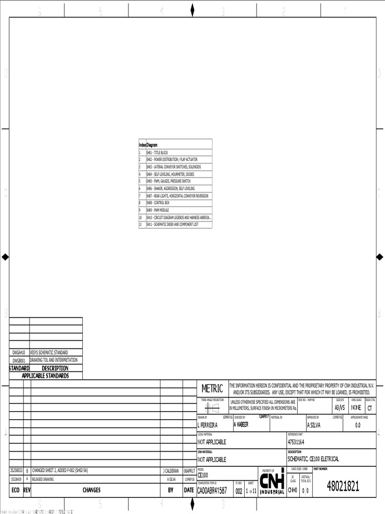 Electrical Schematic Index Overview | PDF | Computer Engineering | Machines